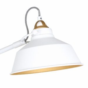 Vloerlamp Nové Mat wit met mat goudkleurige details 1322W