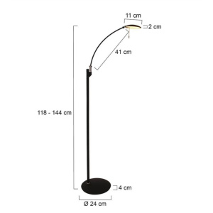 Steinhauer vloerlamp Zenith LED 7862ZW Buitenbeentje - Afbeelding 2