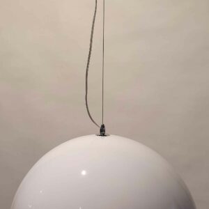 Koepel hanglamp Wit Bladzilver 50cm 12127-50