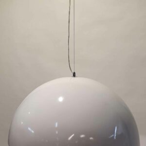 Koepel hanglamp Wit Bladzilver 70cm 12127-70 Project