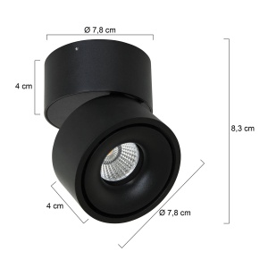 Mexlite spot Fez Black 2673ZW Buitenbeentje - Afbeelding 2