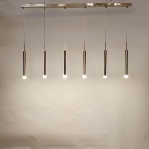Freelight Hanglamp Pinn LED 6lichts staal 140cm H9306S