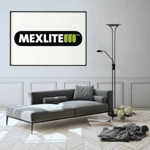 Mexlite Vloerlamp Biron matzwart 7500ZW LED Uplight/leesarm