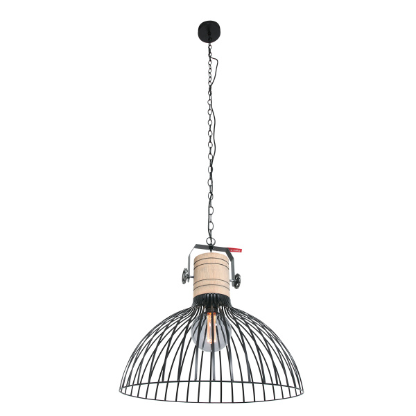 Hanglamp Anne Light & home Dunbar Zwart 2998ZW-2998ZW