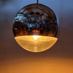 Artdelight Design Hanglamp Glasbol verchroomd HL8040CH Ø40cm