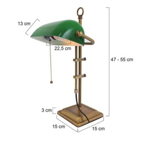 Steinhauer tafellamp Bankierslamp Ancilla 7961BR Nieuwste collectie - Afbeelding 2