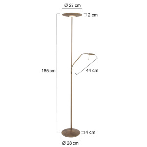 Steinhauer vloerlamp Zodiac LED 7972BR 2de Kansje - Afbeelding 2