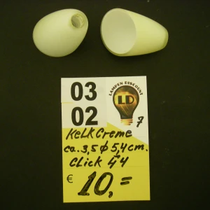 Cup glas afgeschuind mat creme