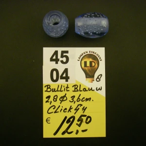 Bullit glas helder blauw luchtbelletjes