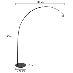 Anne Light vloerlamp Anne-Curve 4219ZW Buitenbeentje - Afbeelding 2