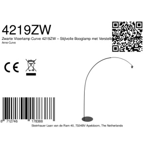 Anne Light vloerlamp Anne-Curve 4219ZW Buitenbeentje - Afbeelding 5