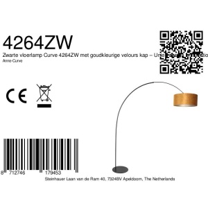 Anne Light vloerlamp Anne-Curve 4264ZW Buitenbeentje - Afbeelding 6