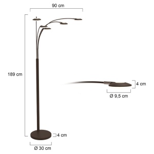 Mexlite vloerlamp Synna 1327CA Nieuwste collectie - Afbeelding 2