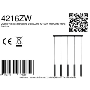 Steinhauer hanglamp DownLume 4216ZW Buitenbeentje - Afbeelding 5