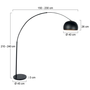 Steinhauer booglamp Globe-Black  Buitenbeentje - Afbeelding 5